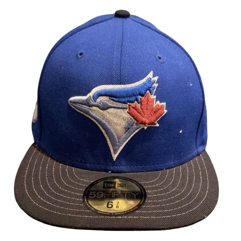 Toronto Blue Jays New Era 59FIFTY Fitted Hat Blue Gray Size 6 7/8 MLB